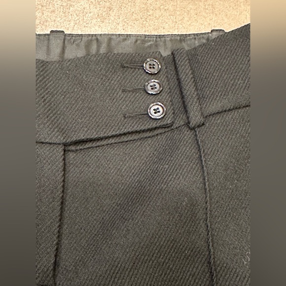 BCBG MaxAzria 100% Wool Black Wide Leg Pants Size 2 - Picture 2 of 10